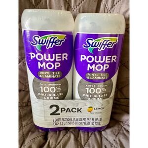Swiffer PowerMop Multi-Surface Floor Cleaner Refill 2 Pack Lemon Scent 25.3oz Ea